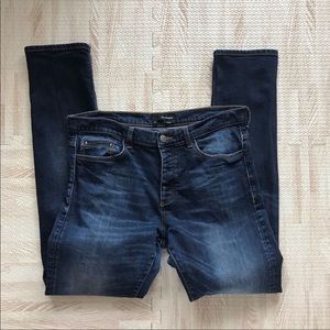 The Kooples  Dark Wash Fitted Denim Jeans